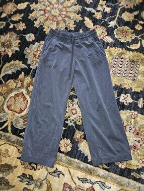 Casual Wide-Leg Drawstring Pants Black